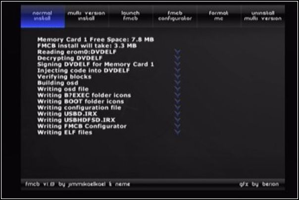 Free McBoot en PS2: tutorial completo para cargar juegos y homebrew en 2026 2 Proceso de instalación de Free McBoot en memory card de PS2