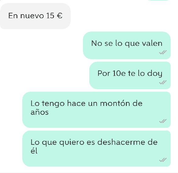 mensajes enviados y recibidos no leídos