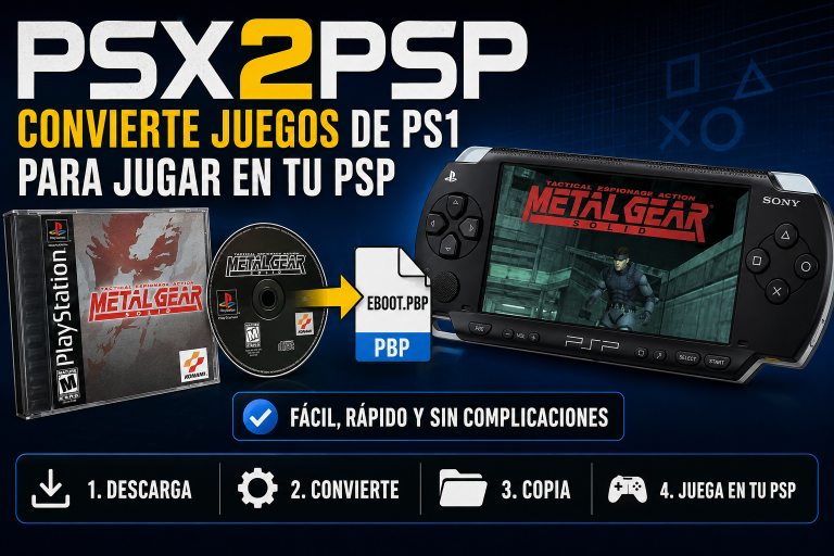 Cómo pasar tus juegos de PSX a formato EBOOT de PSP con PSX2PSP 10 Cómo pasar tus juegos de PSX a formato EBOOT de PSP con PSX2PSP