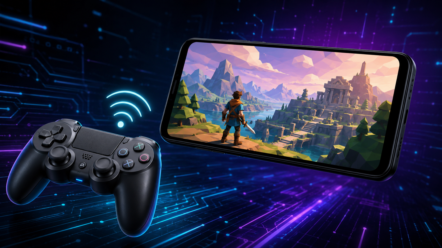 AetherSX2 móvil Android jugando juego PS2 con mando bluetooth