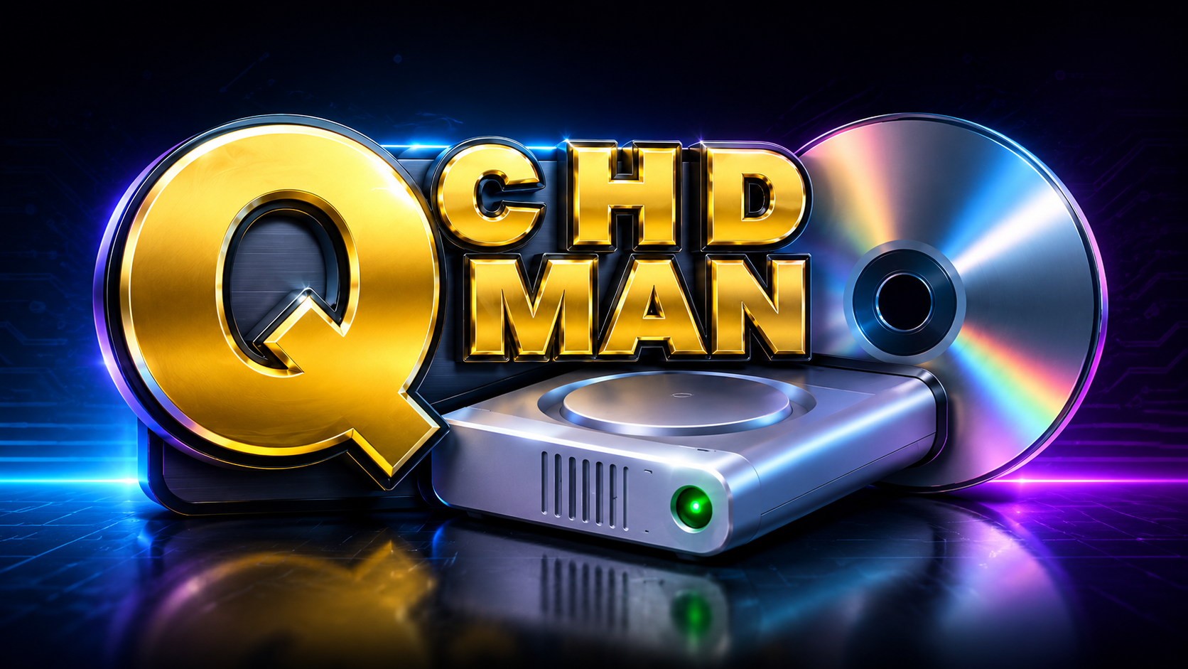 CHDMan en 2026: convierte y comprime tus ISO a CHD para emuladores 1 CHDMan con disco óptico y unidad de almacenamiento para convertir juegos a formato CHD